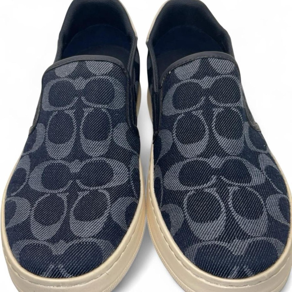 Women’s Coach Slip On Sneakers Signature Monogram Size 7.5B Platform Casual Shoe